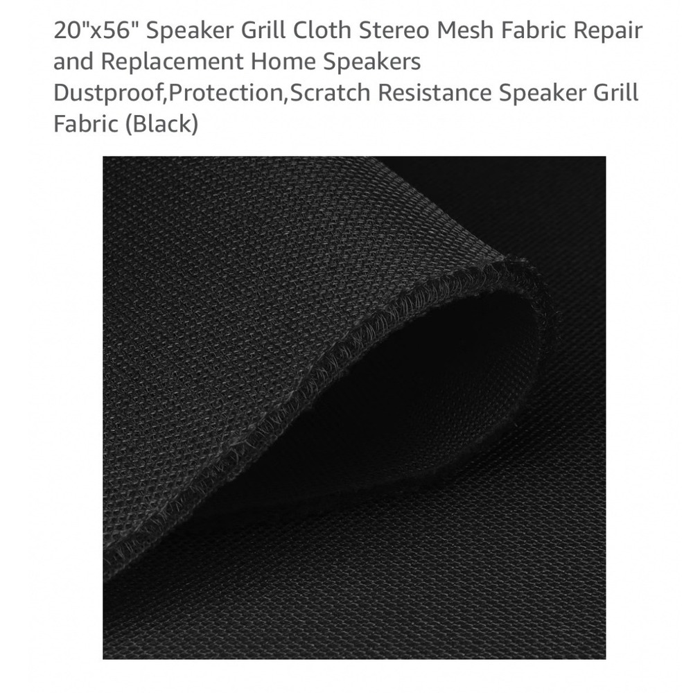 DCTOOLS Speaker Grill Cloth Stereo Mesh Fabric 20x56 Black Modern 3D Breathable